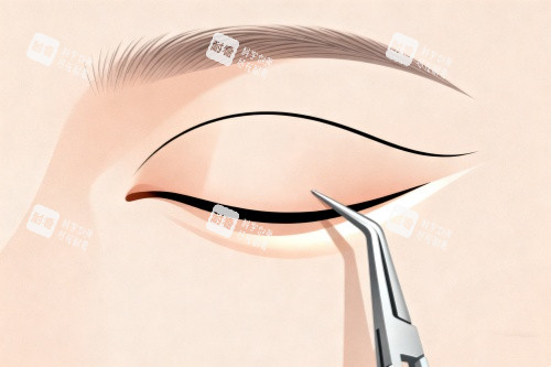 全切雙眼皮卡通展示圖 全切雙眼皮卡通展示圖