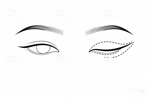 割雙眼皮卡通展示圖