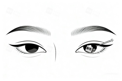 眼睛整形卡通展示圖