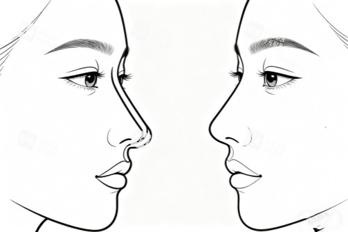 隆鼻前后對比圖展示