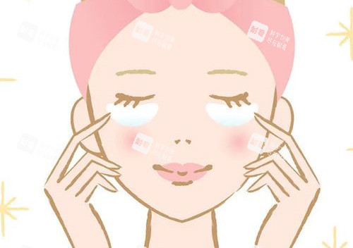 眼周護(hù)理卡通示意圖