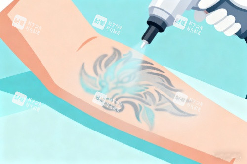 洗紋身卡通展示圖