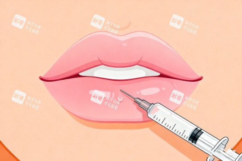 豐唇注射卡通圖