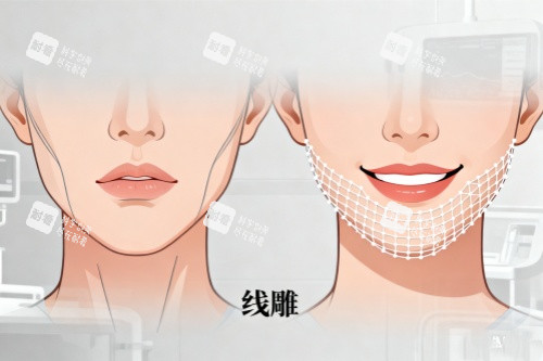 臉部埋線提升卡通圖 臉部埋線提升卡通圖