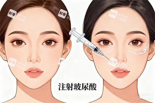 臉部注射玻尿酸卡通圖展示 臉部注射玻尿酸卡通圖展示