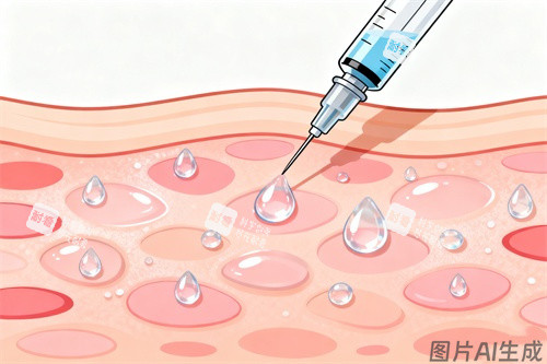 皮膚注射針劑卡通圖展示 皮膚注射針劑卡通圖展示