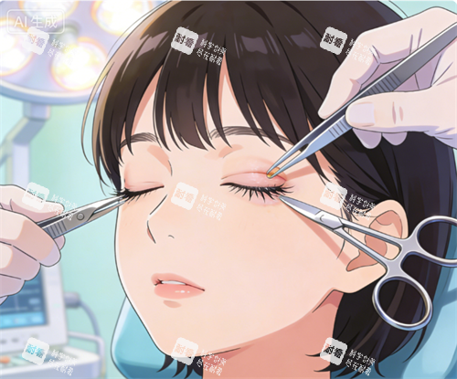 雙眼皮手術(shù)卡通圖